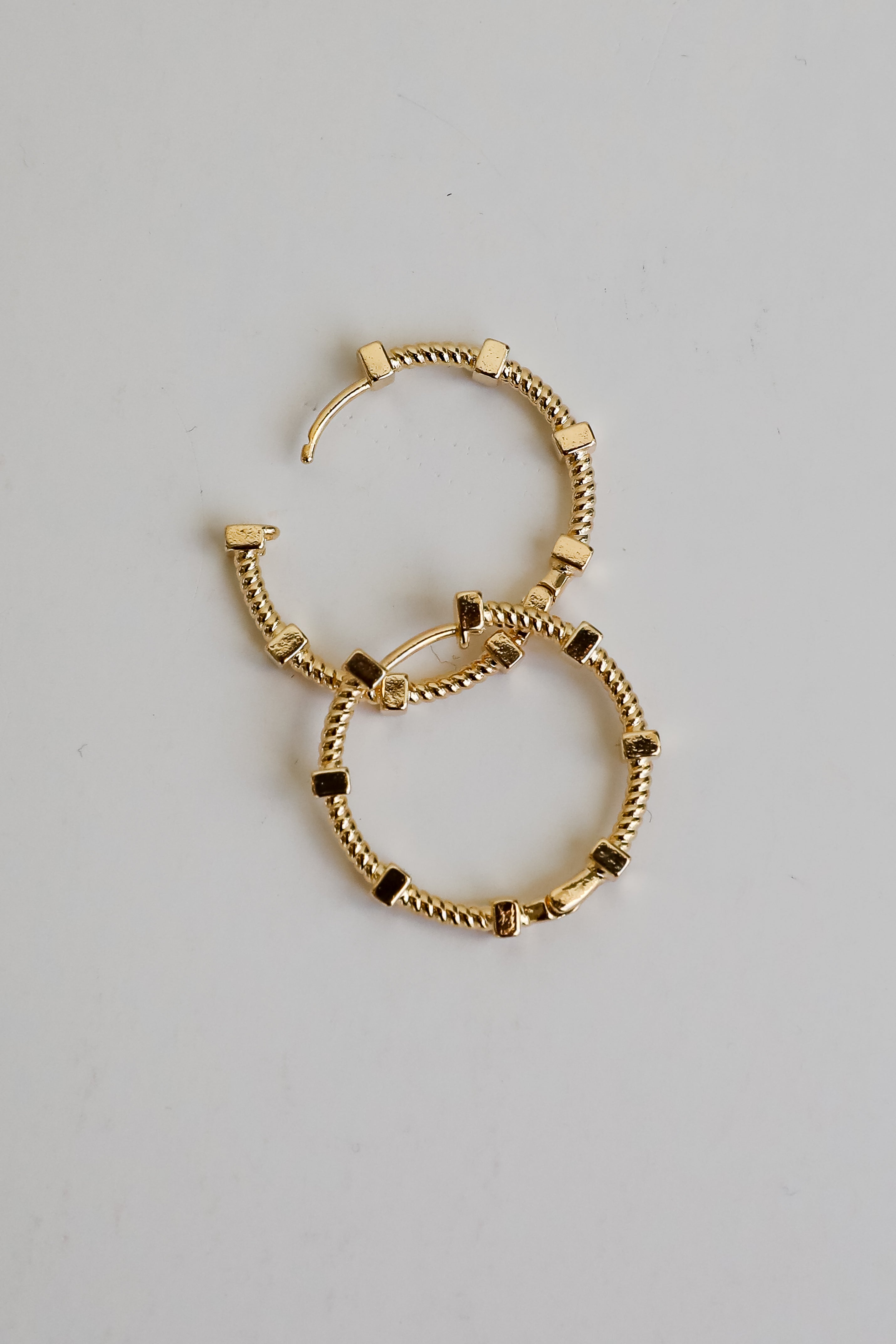 Penelope Gold Textured Hoop Earrings