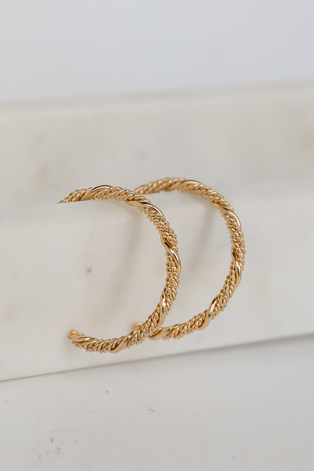 FINAL SALE - Diana Gold Twisted Hoop Earrings