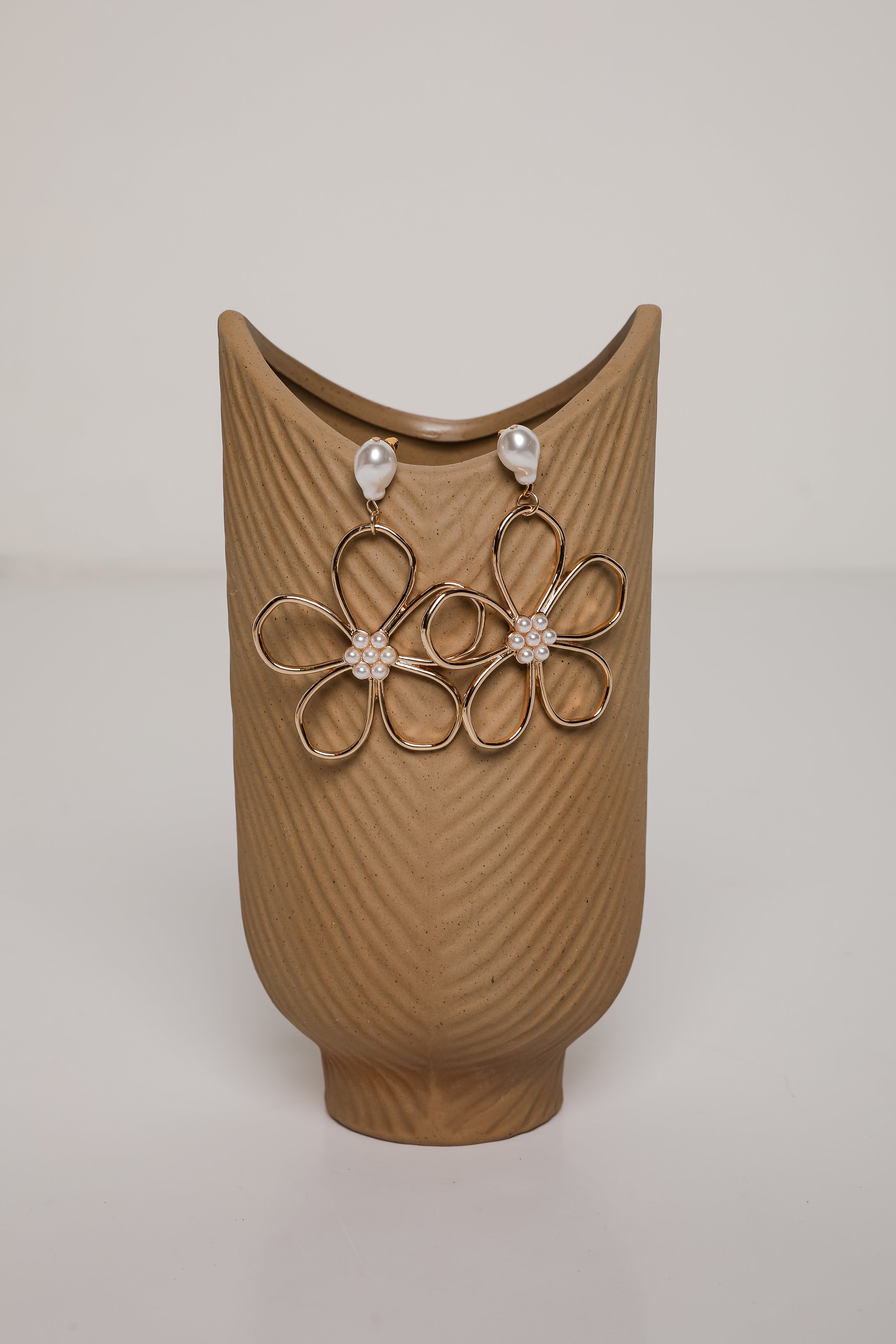 FINAL SALE - Haven Gold Flower Drop Earrings