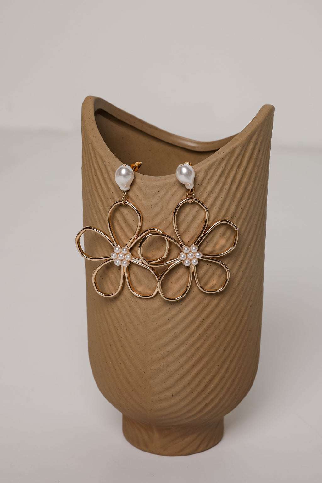 FINAL SALE - Haven Gold Flower Drop Earrings