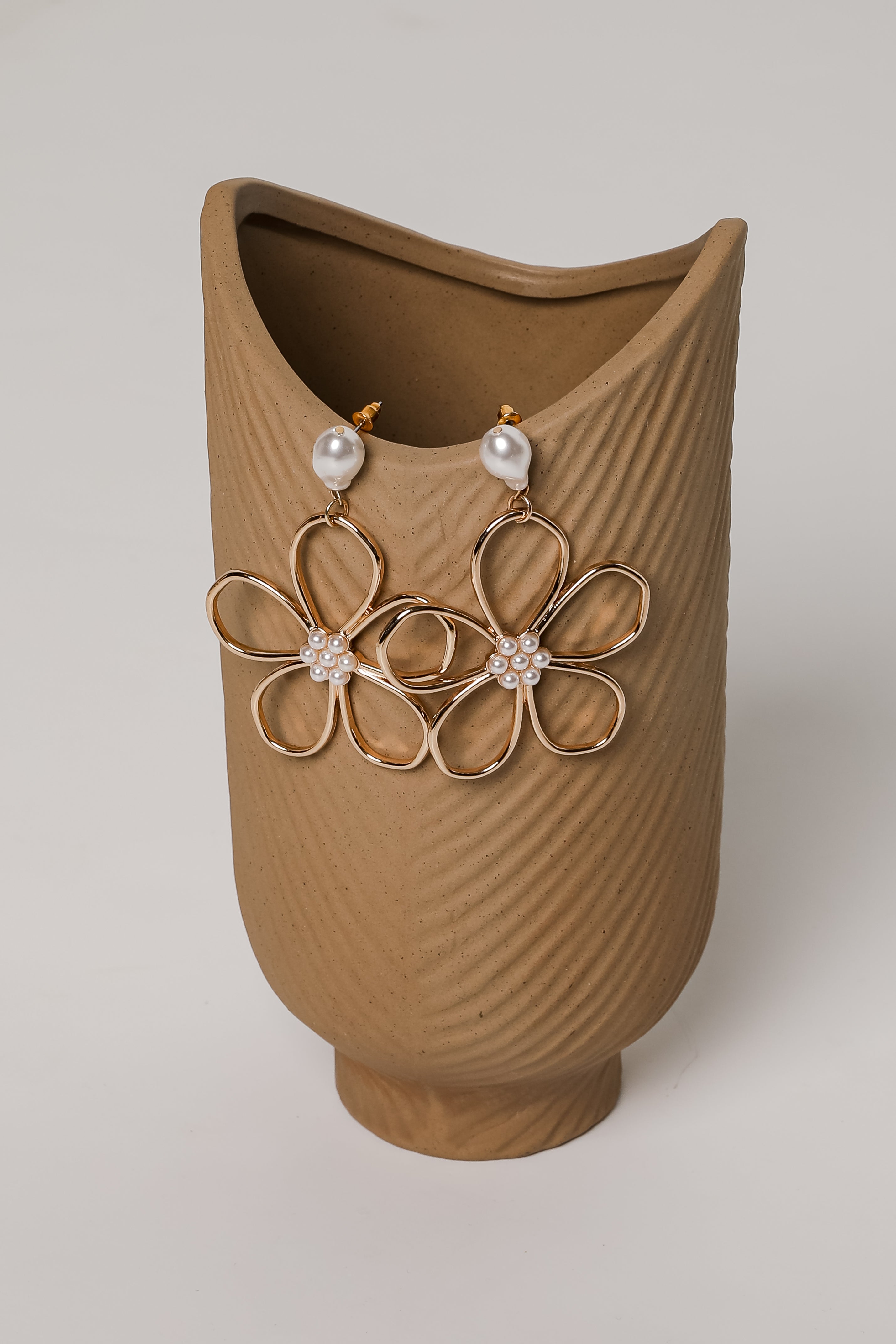 FINAL SALE - Haven Gold Flower Drop Earrings