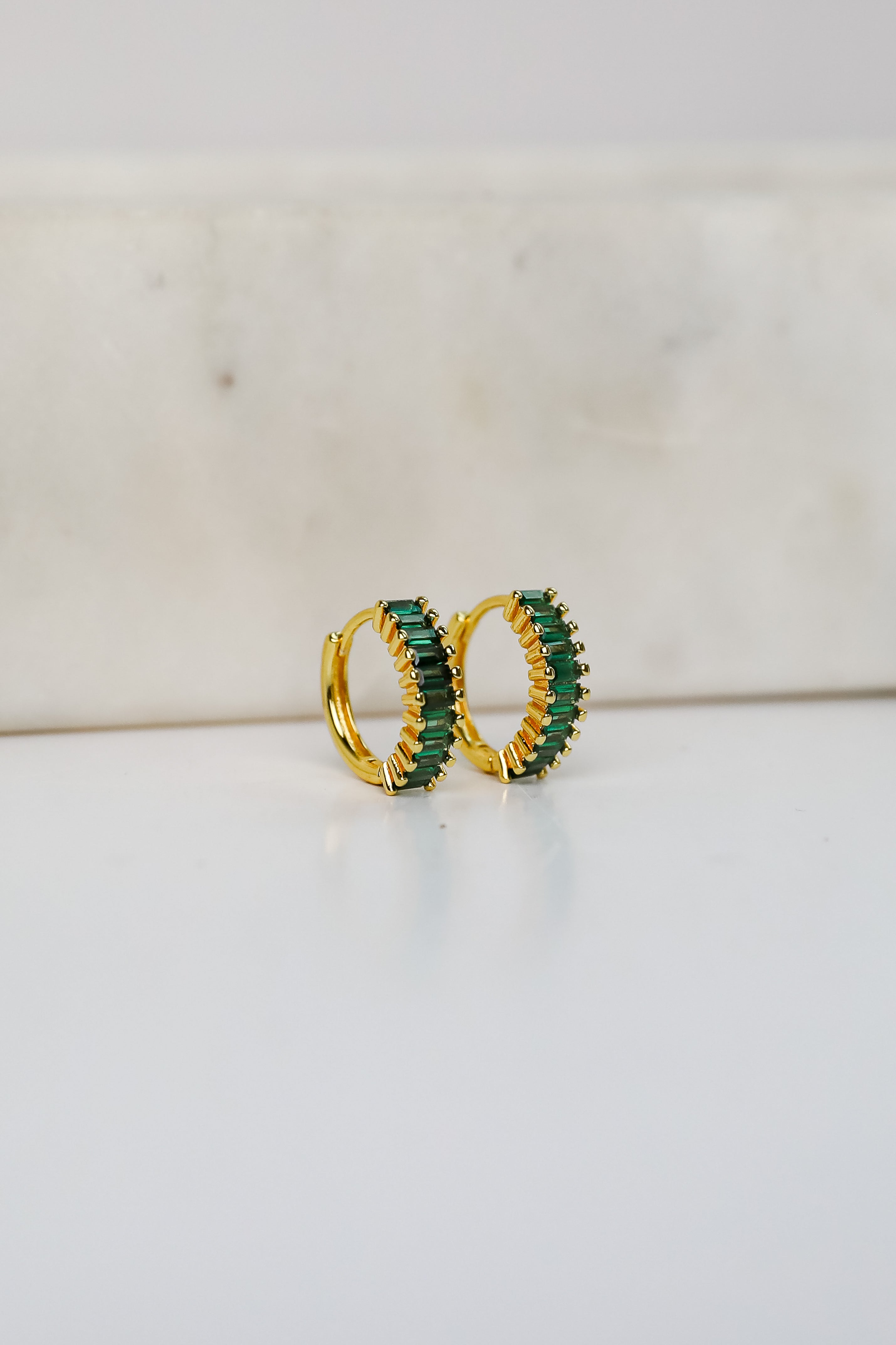 FINAL SALE - London Rhinestone Mini Hoop Earrings
