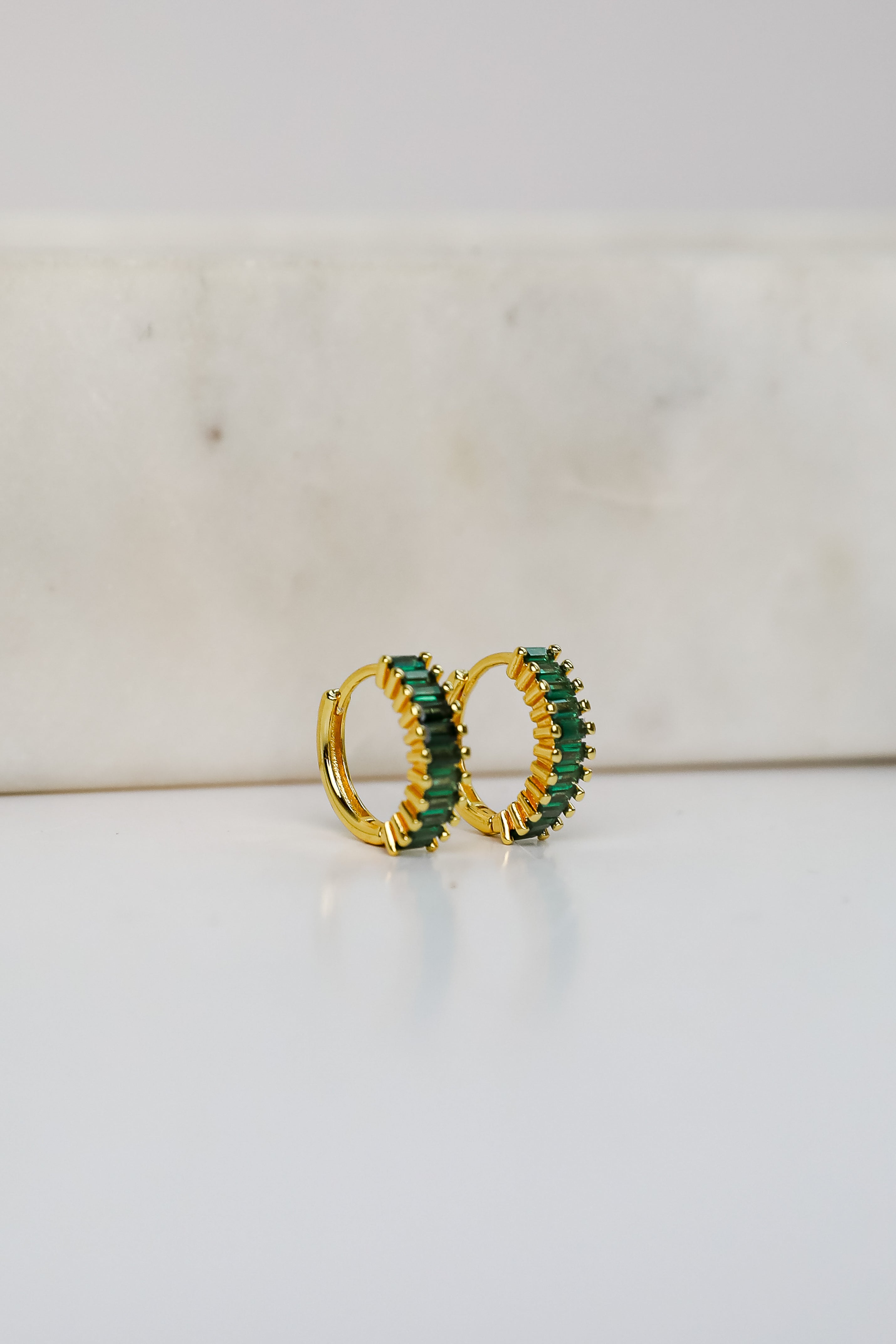 FINAL SALE - London Rhinestone Mini Hoop Earrings