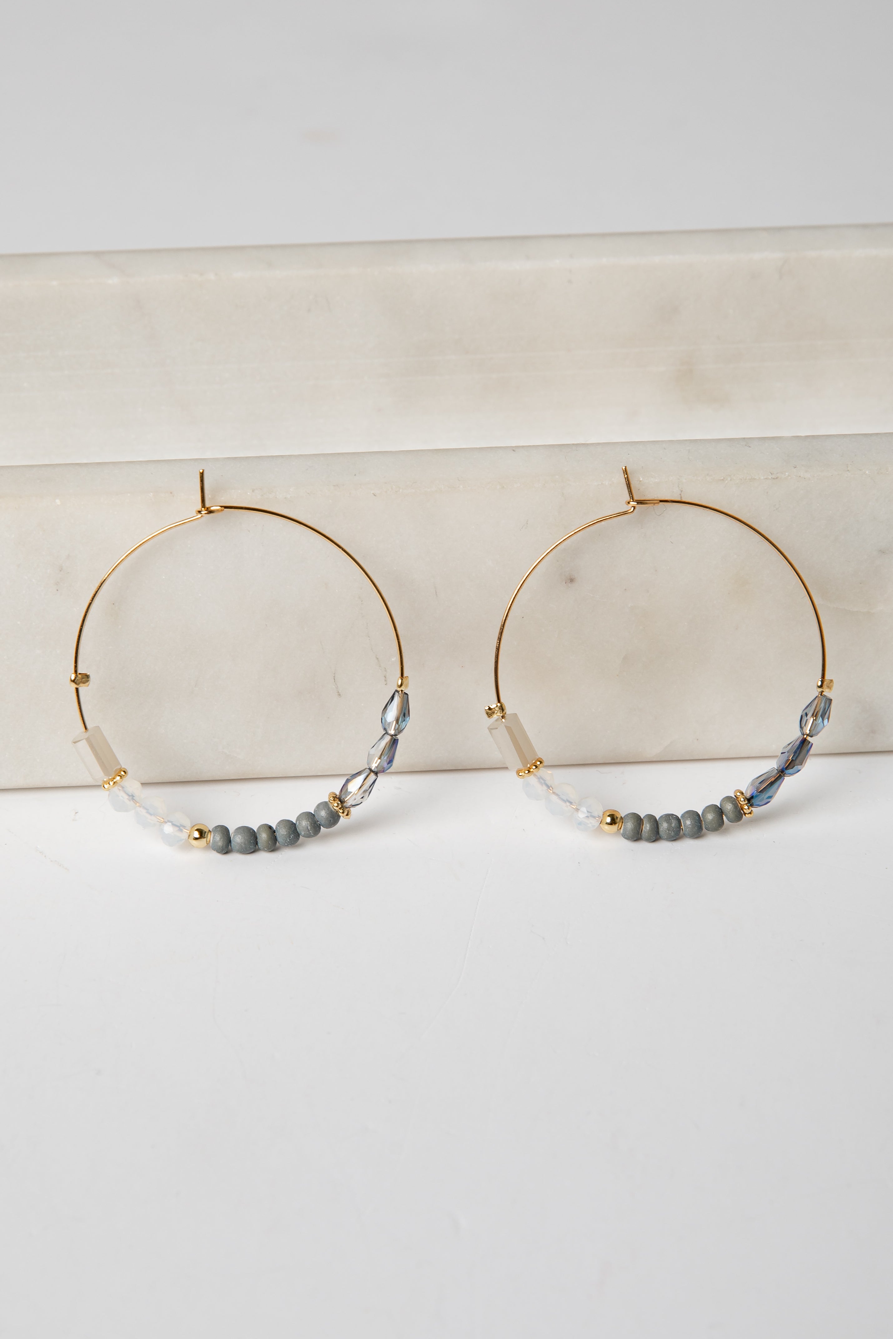 Kenna Beaded Hoop Earrings