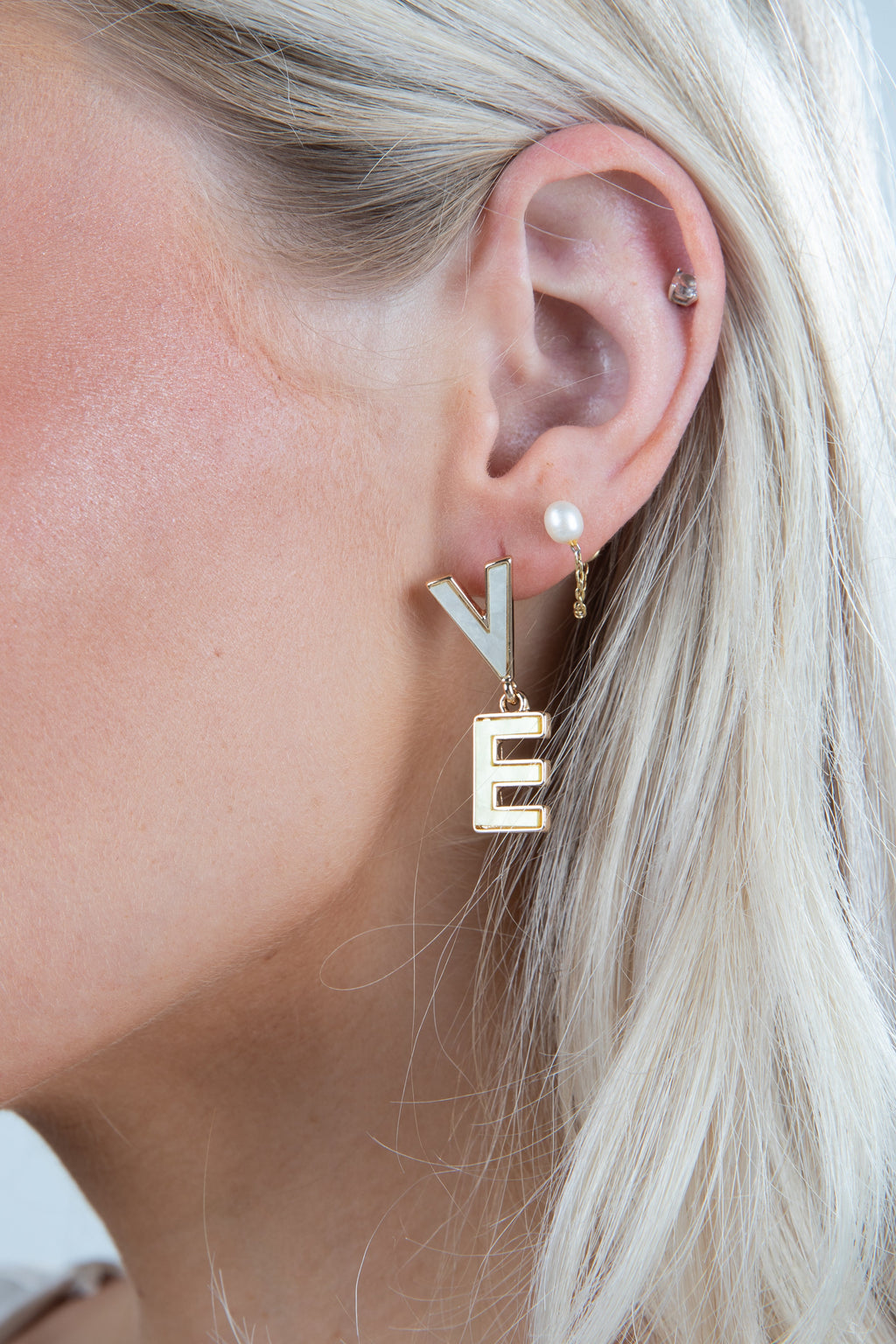 Kendall Multi "Love" Drop Earrings