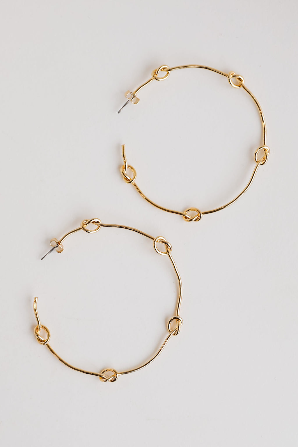 FINAL SALE - Sadie Gold Knot Hoop Earrings