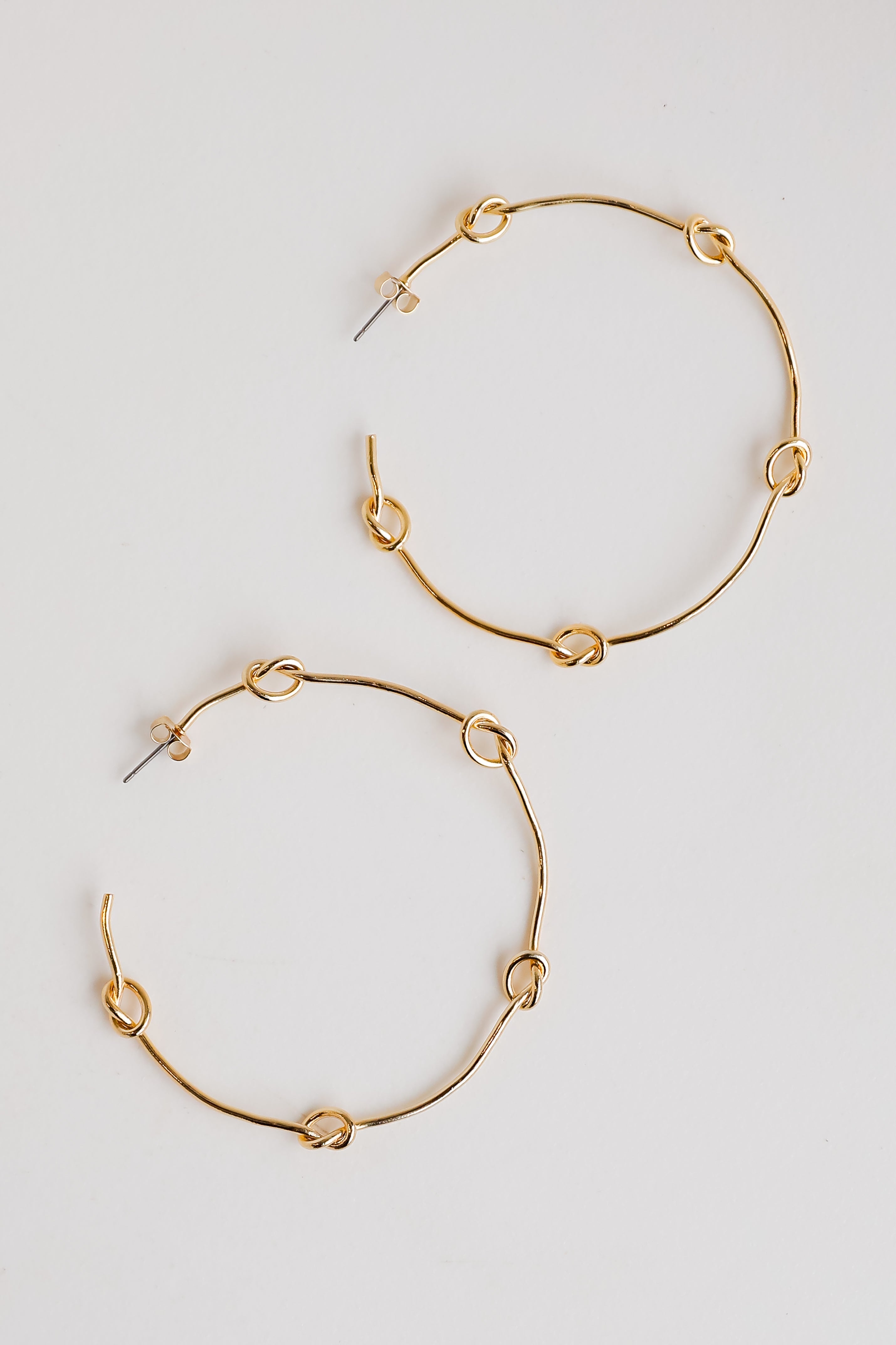 FINAL SALE - Sadie Gold Knot Hoop Earrings