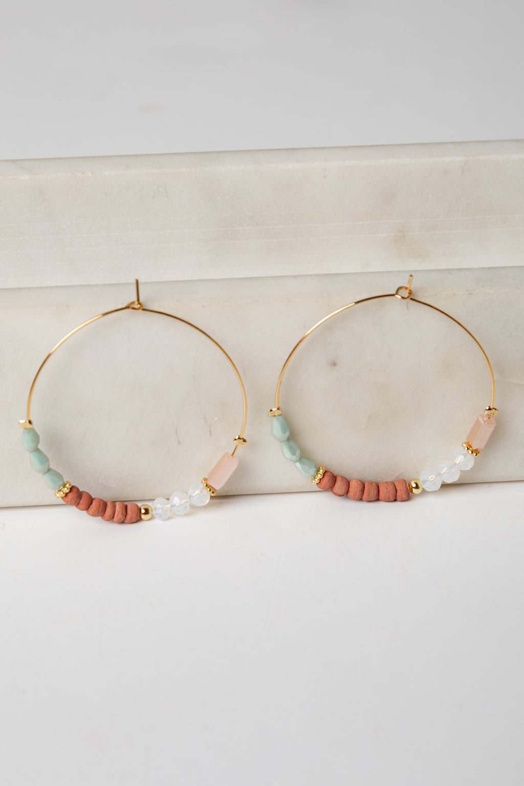 Kenna Beaded Hoop Earrings