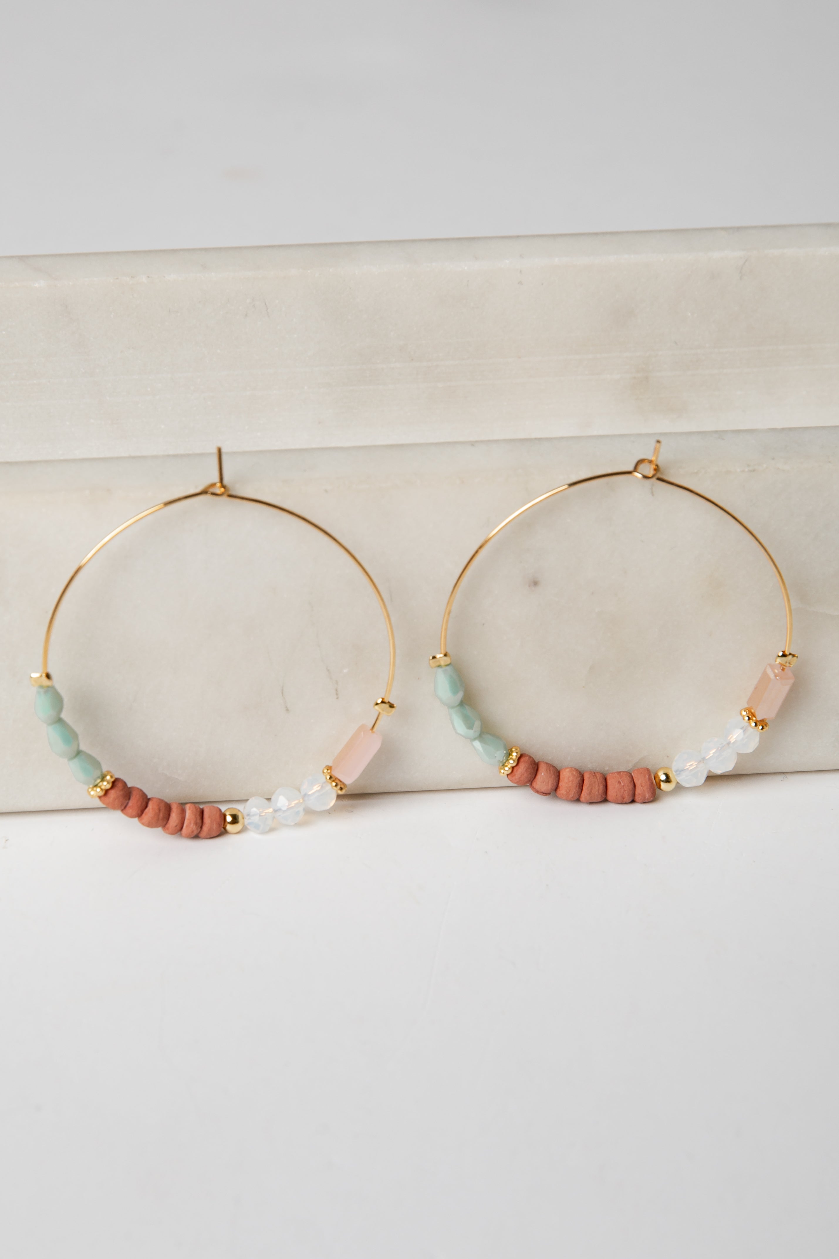 Kenna Beaded Hoop Earrings