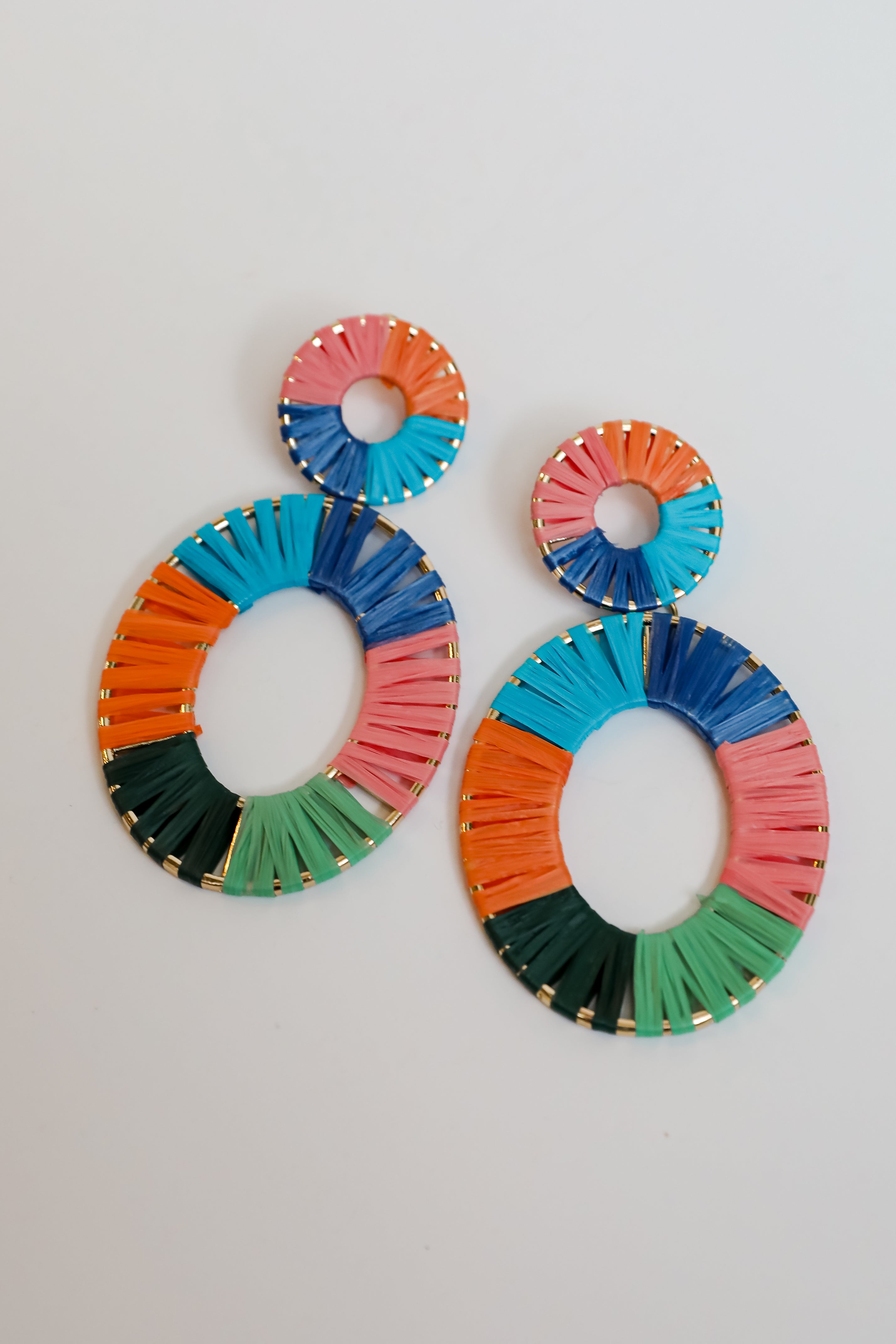 FINAL SALE - Palmer Multi Straw Statement Drop Earrings