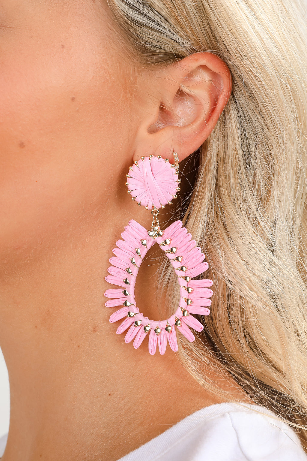Bianca Straw Statement Earrings