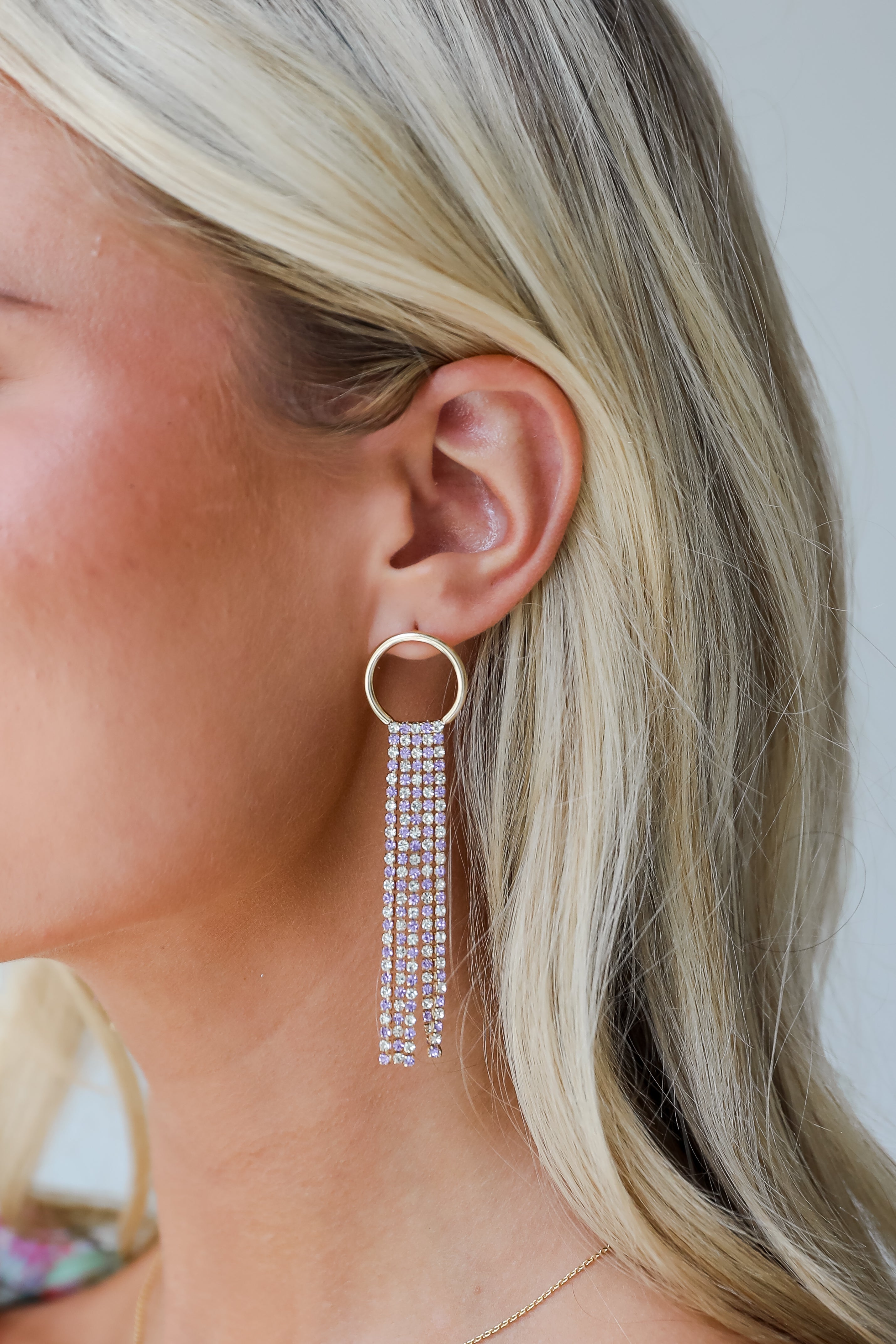 FINAL SALE - Maeve Gold Rhinestone Fringe Earrings