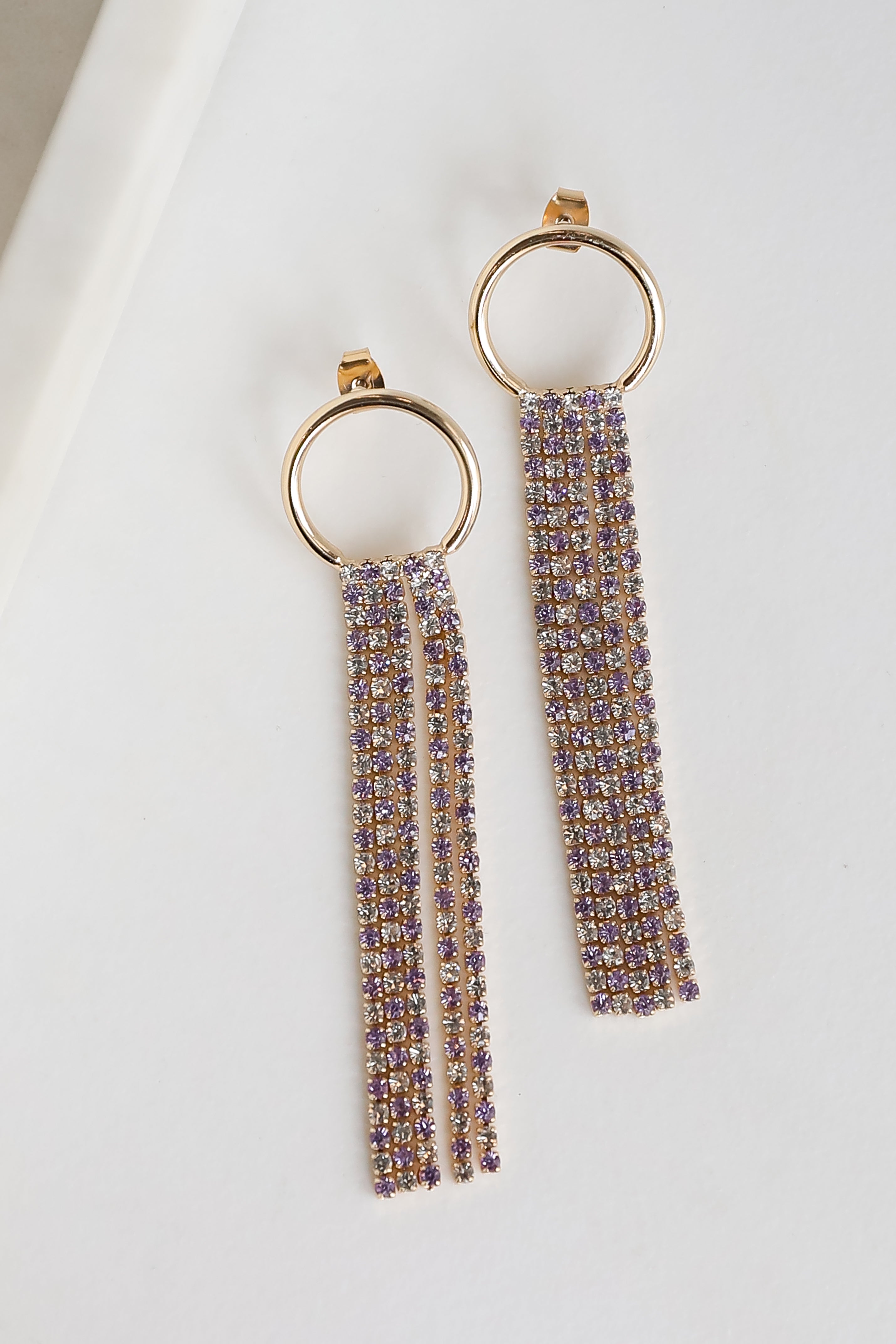 FINAL SALE - Maeve Gold Rhinestone Fringe Earrings