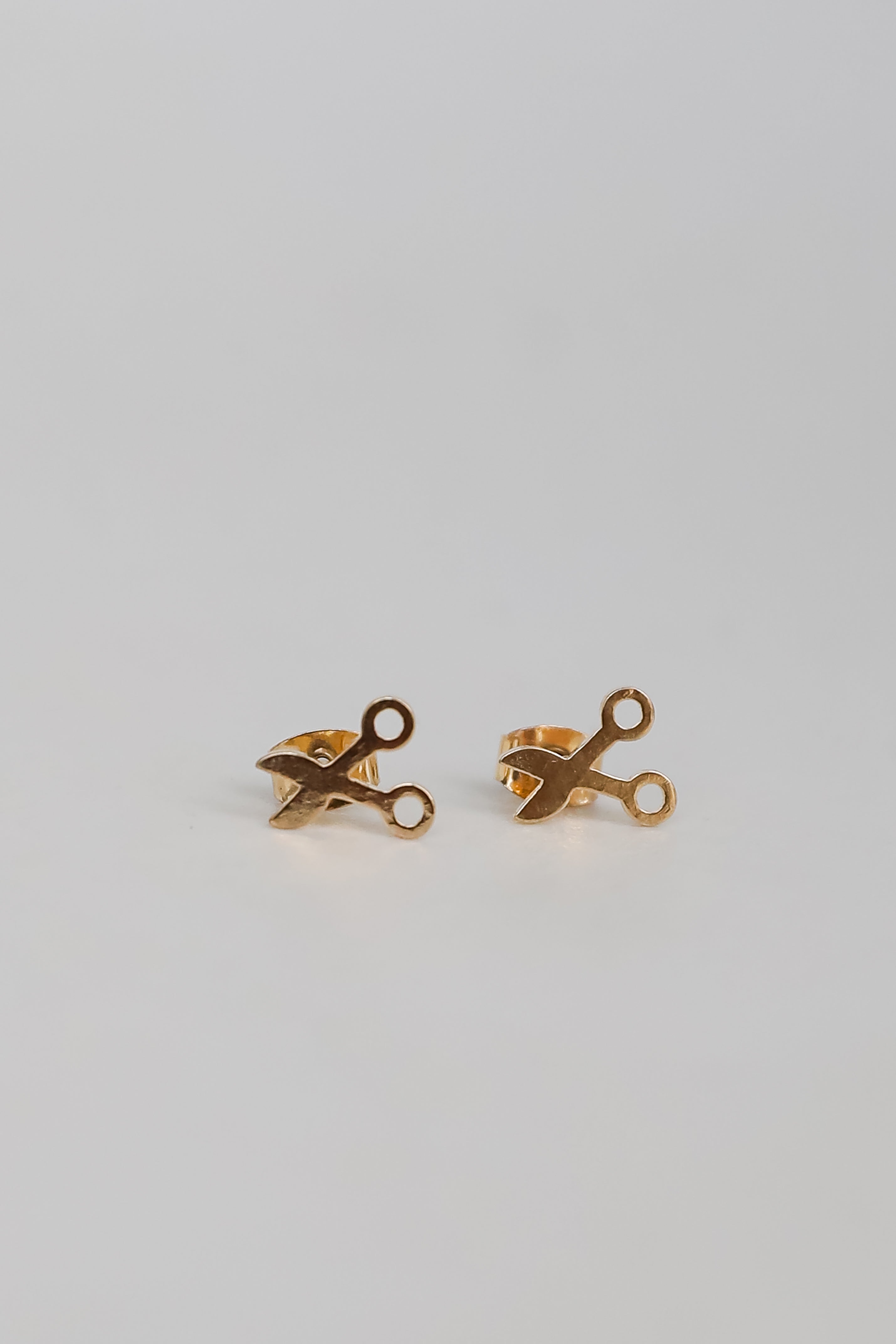 FINAL SALE - Maya Gold Scissor Stud Earrings