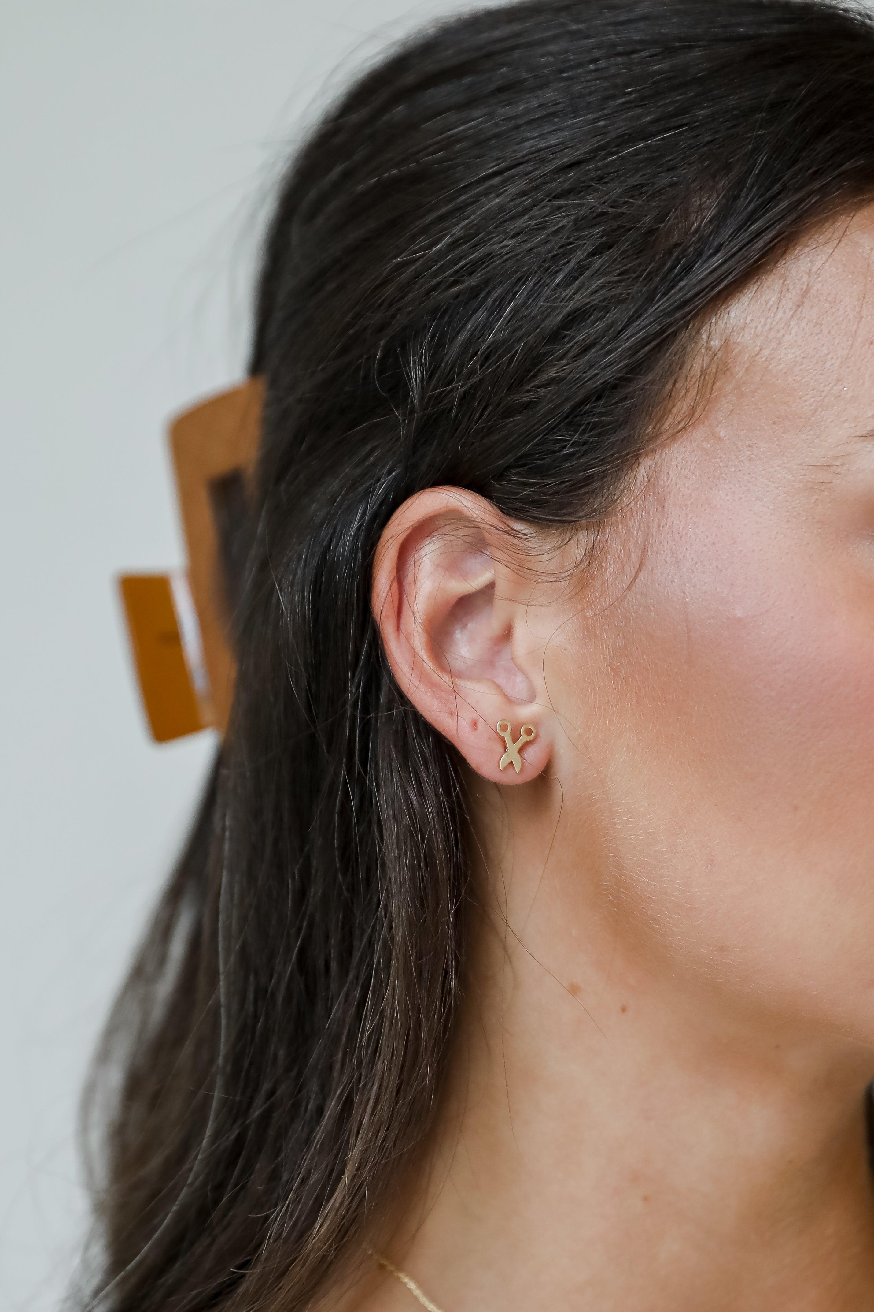 FINAL SALE - Maya Gold Scissor Stud Earrings