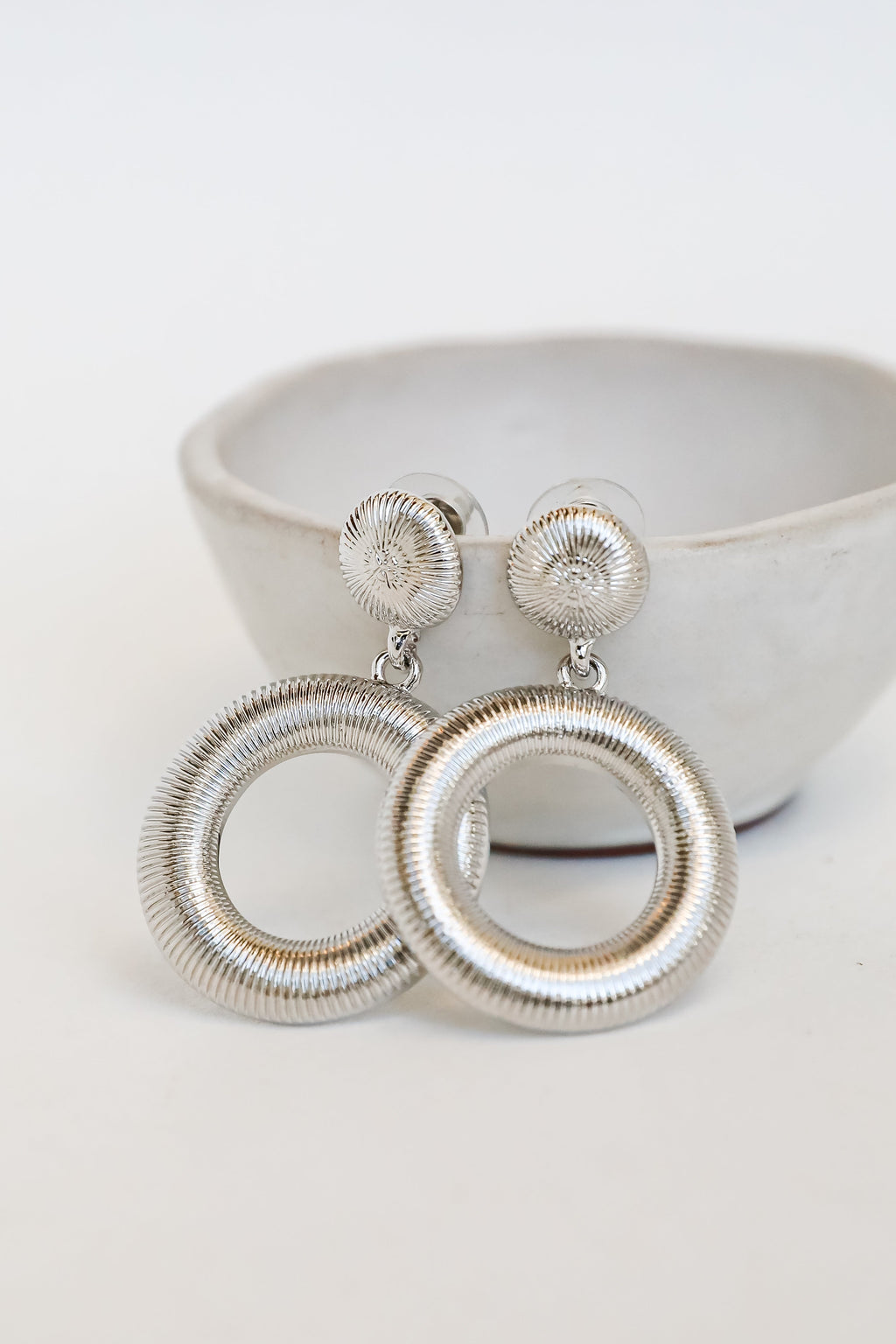 FINAL SALE - Lilly Circle Drop Earrings