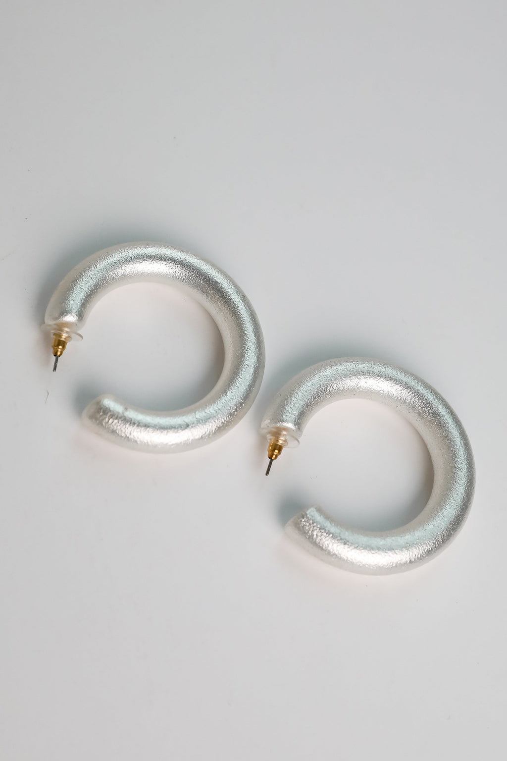 FINAL SALE - Sabrina Silver Hoop Earrings