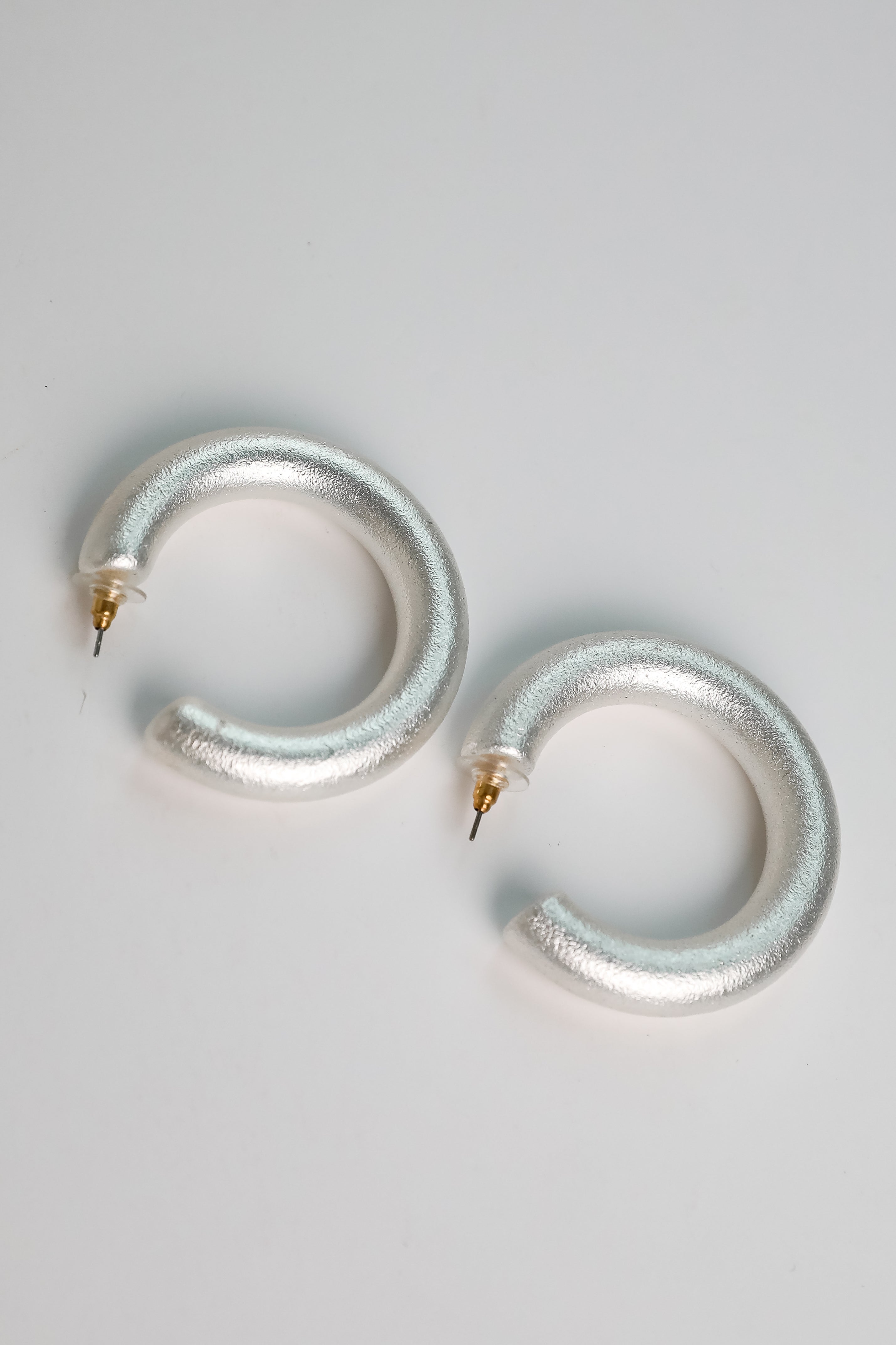 FINAL SALE - Sabrina Silver Hoop Earrings
