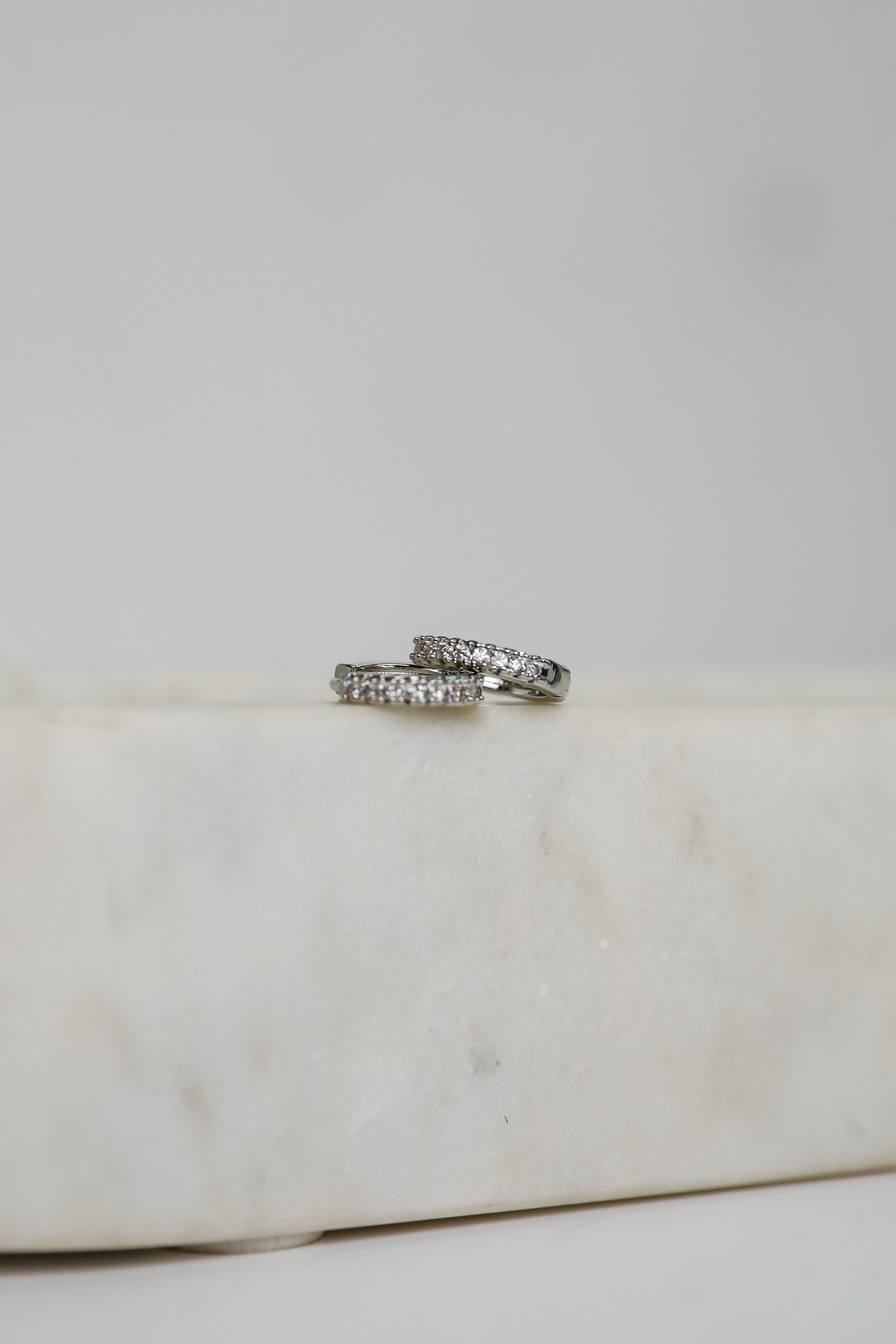 FINAL SALE - Kiara Rhinestone Mini Hoop Earrings