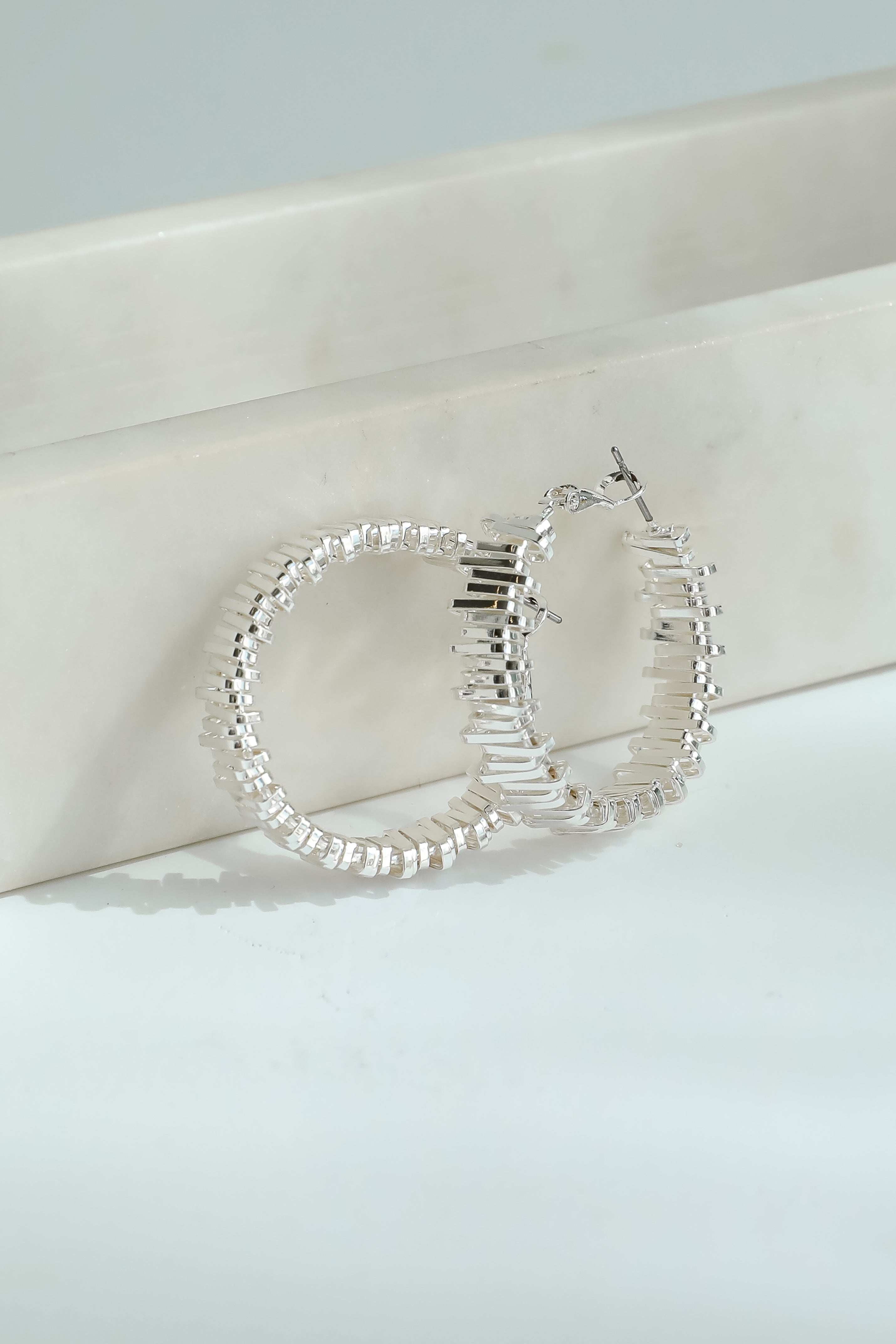 Ruth Textured Hoop Earrings