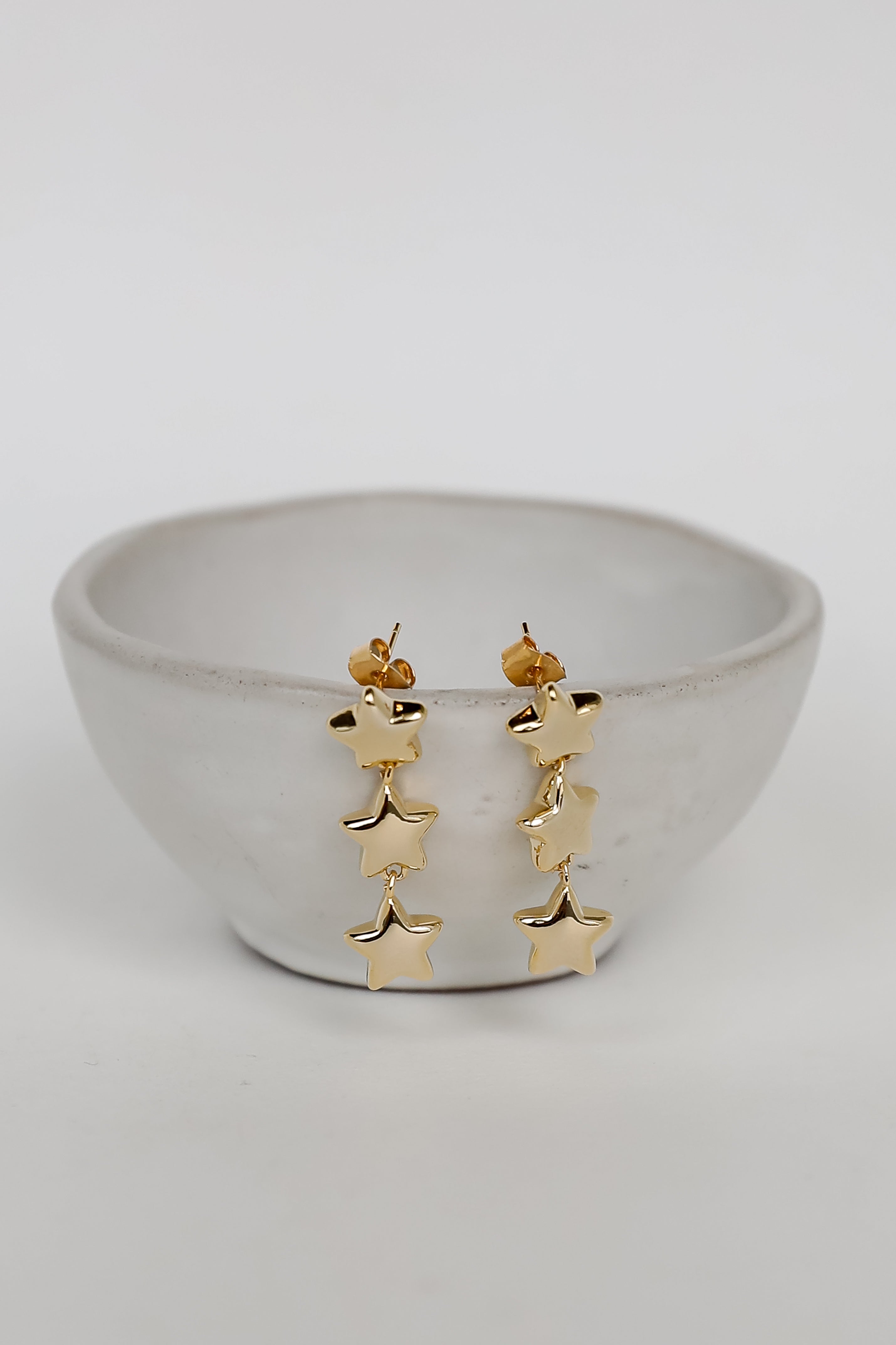FINAL SALE - Tatum Gold Star Drop Earrings