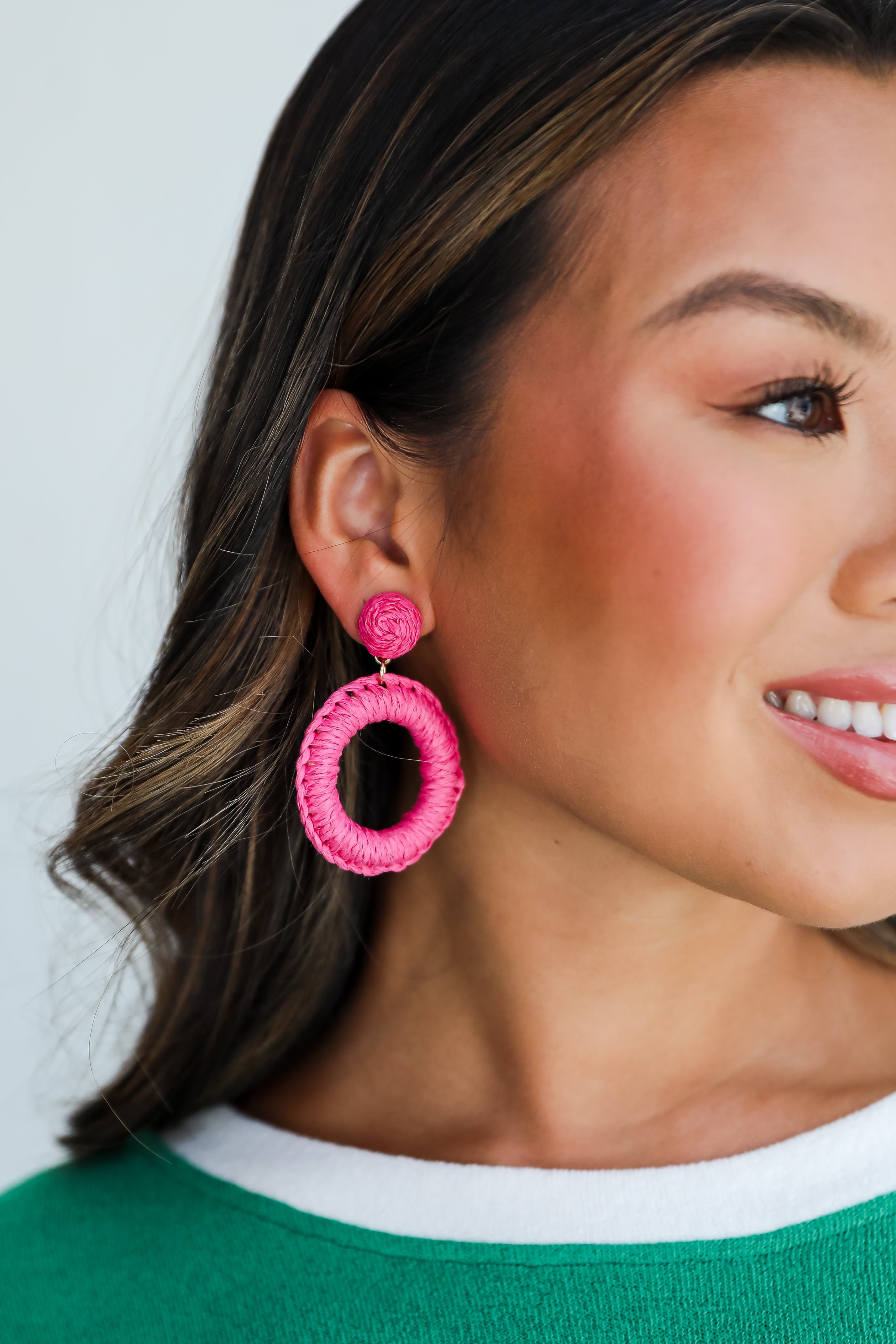 FINAL SALE - Phoebe Straw Statement Earrings